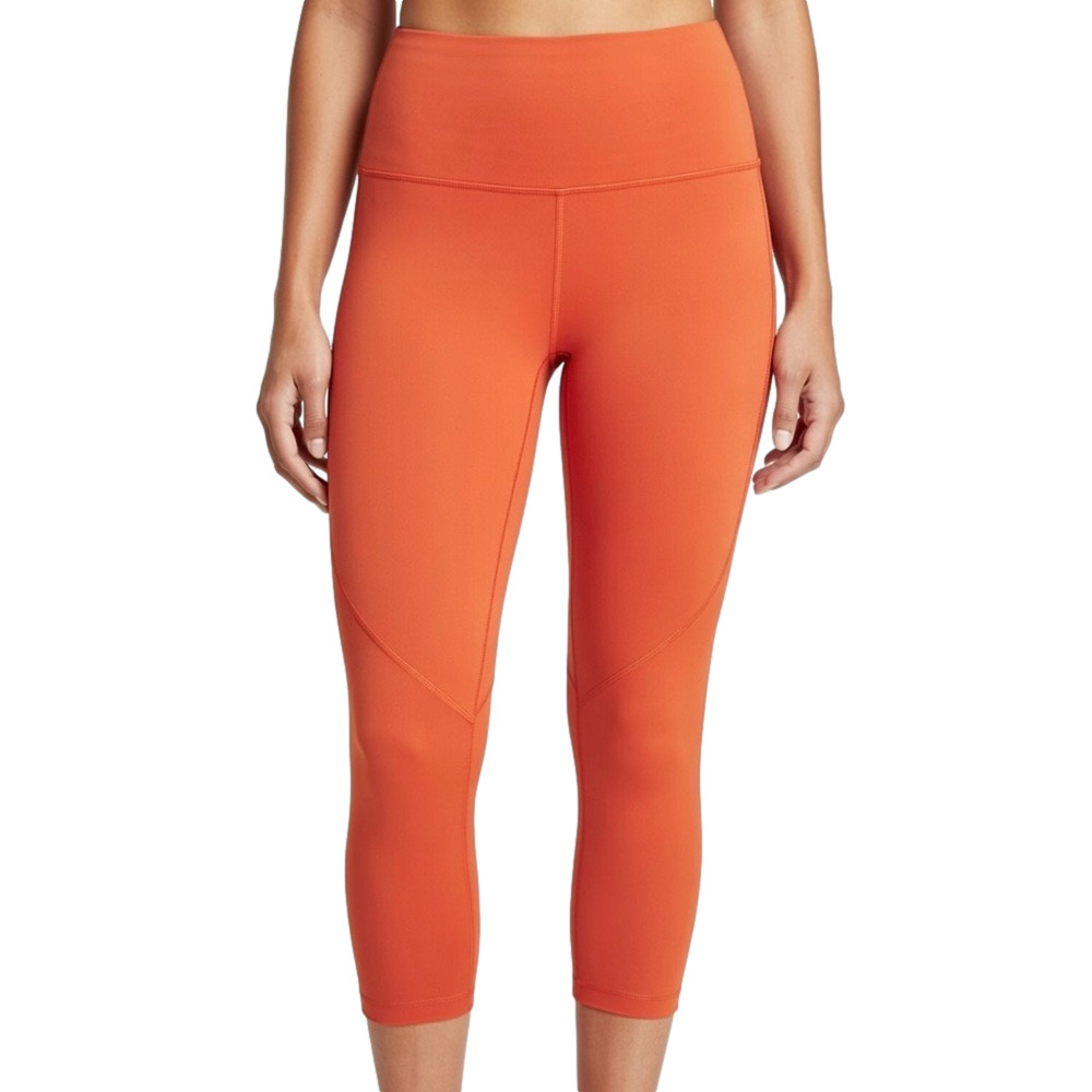 lululemon athletica dark orange Leggings double lined 3/4 length sz 8
